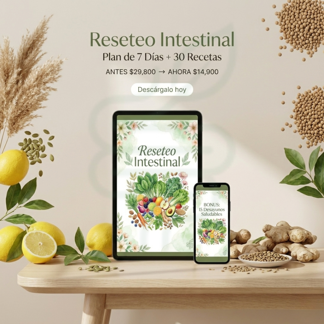 Manual de Reseteo intestinal + bonus de desayunos de regalo.